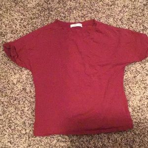 Dark Red Basic Tee